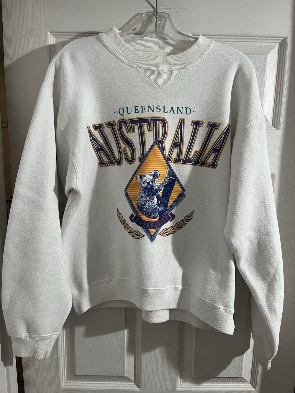 Vintage Queensland Australia University Crewneck Sz L Koala